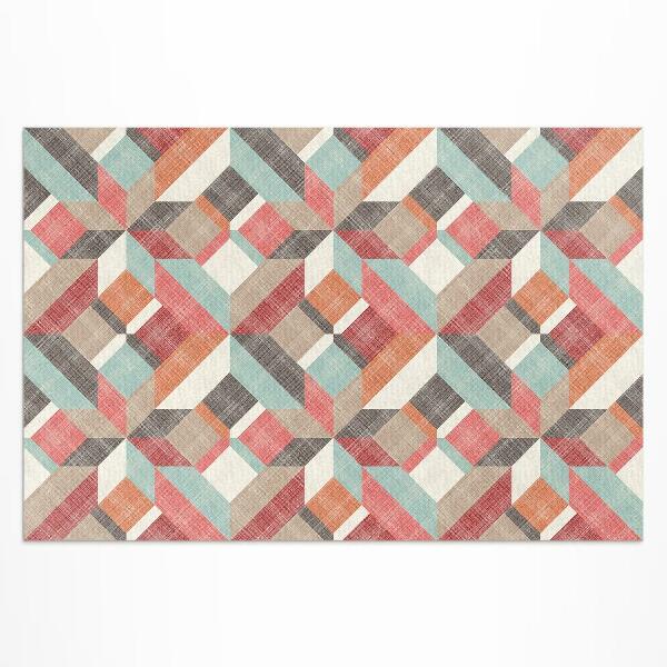 Covor de vinil Model geometric purtabil