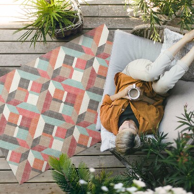 Covor de vinil Model geometric purtabil