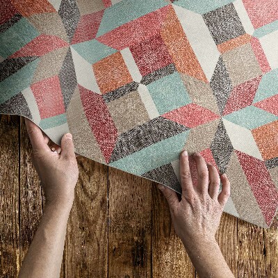 Covor de vinil Model geometric purtabil