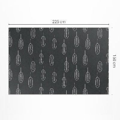 Covor de vinil acasă Minimalist boho frunze