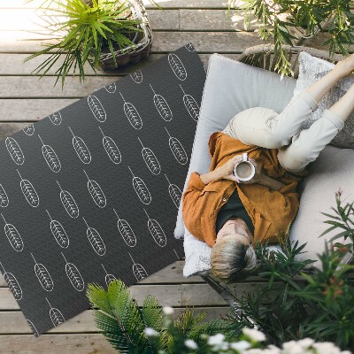 Covor de vinil acasă Minimalist boho frunze