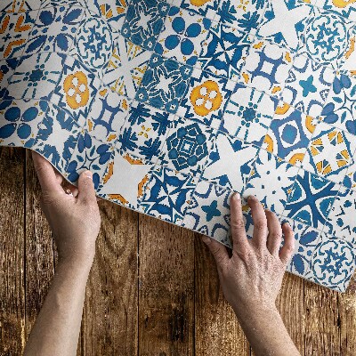 Covor interior din vinil Plăci cu model mozaic colorat