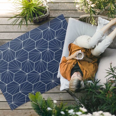 Covor interior din vinil Hexagoane cu modele liniare