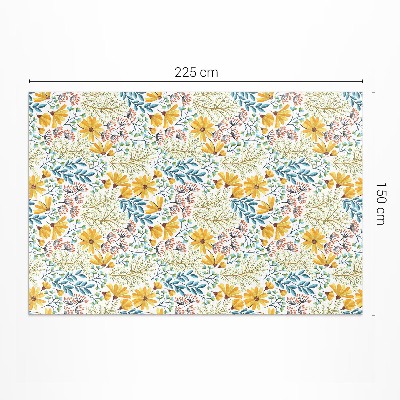 Covor de vinil acasă Model floral de pajiște