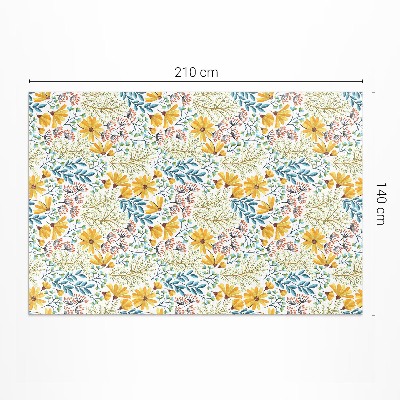 Covor de vinil acasă Model floral de pajiște