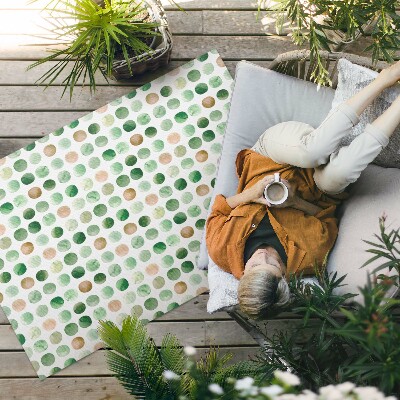 Covor de vinil acasă Puncte pictate cu acuarelă cercuri boho