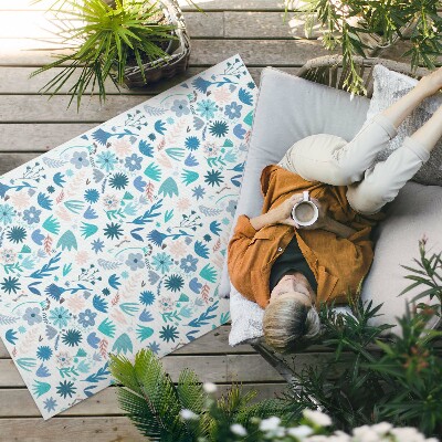 Covor de vinil acasă Flori pastelate și plante boho