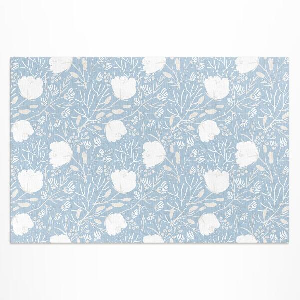 Covor interior din vinil Flori frumoase pe un fundal pastel
