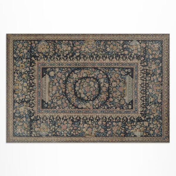 Covor de vinil acasă Model decorativ floral în stil vechi