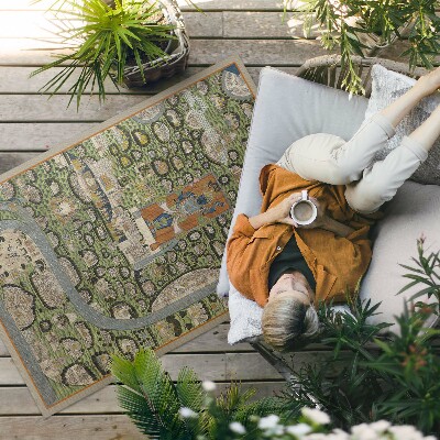 Covor interior din vinil India din perspectiva unei păsări