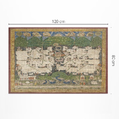Covor de vinil Tapiserie Krishna cu vaci