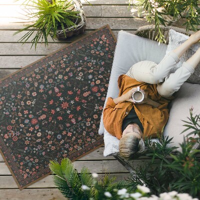 Covor interior din vinil Model floral delicat color