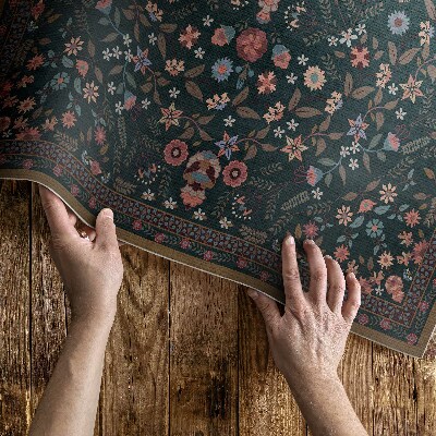 Covor interior din vinil Model floral delicat color