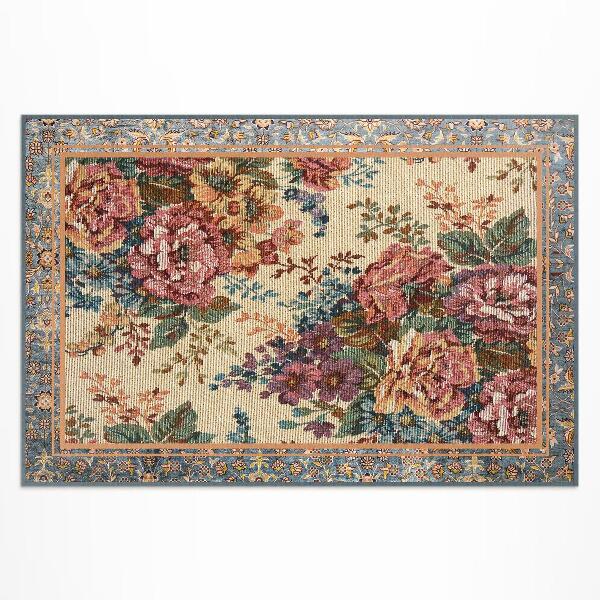Covor de vinil acasă Model floral ornamentat retro