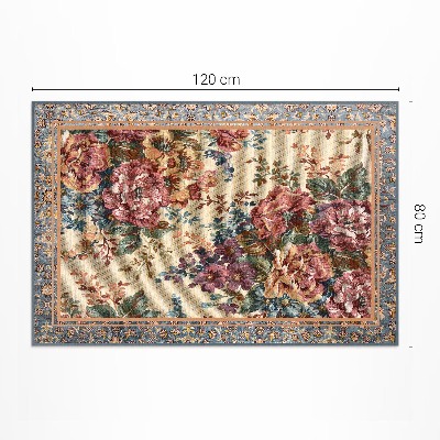 Covor de vinil acasă Model floral ornamentat retro