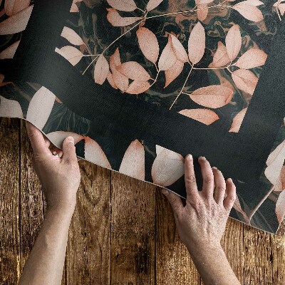 Covor de vinil acasă Frunze de toamnă motiv vegetal boho retro