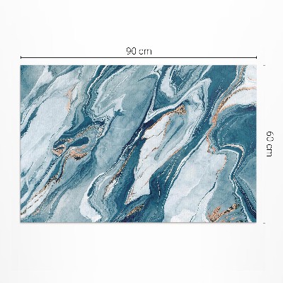 Covor de vinil acasă Piatră albastră abstractă marmură glamour