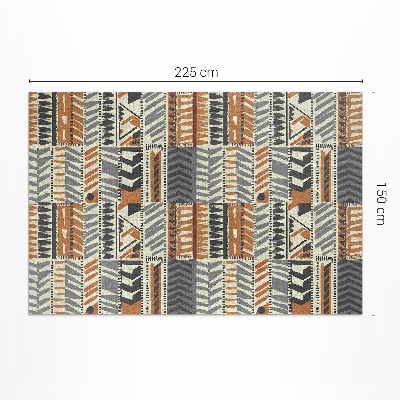 Covor de vinil acasă Boho liniar abstract stil indian
