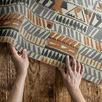 Covor de vinil acasă Boho liniar abstract stil indian