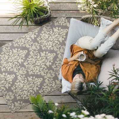 Covor interior din vinil Motive dense de ornamente vegetale de epocă