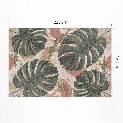 Covor de vinil Compoziție de frunze de monstera și ferigi de epocă