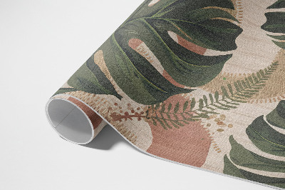 Covor de vinil Compoziție de frunze de monstera și ferigi de epocă