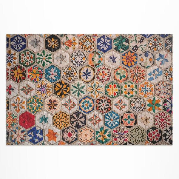 Covor interior din vinil Mozaic retro abstract colorat