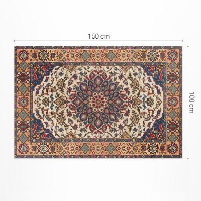 Covor interior din vinil Ornament de plante ornamentale în stil turcesc