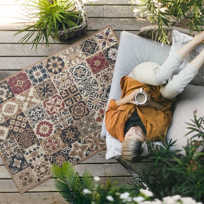 Covor interior din vinil Plăci vechi de mozaic cu model vintage