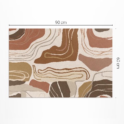 Covor de vinil Linii și pete pastel boho