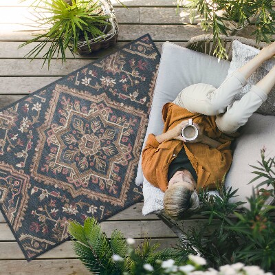 Covor de vinil acasă Model floral geometric în stil turcesc