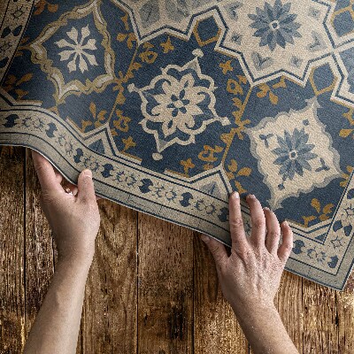 Covor de vinil acasă Plăci mozaicate elegante în stil marocan