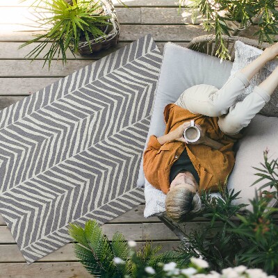 Covor interior din vinil Linii Boho neregulate în stil indian