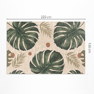 Covor de vinil acasă Boho Monstera frunze fundal tesatura