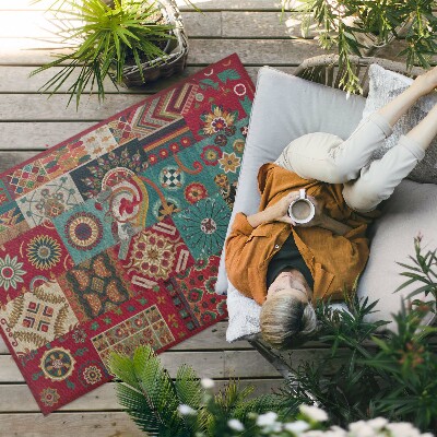 Covor de vinil Model patchwork colorat în stil persan