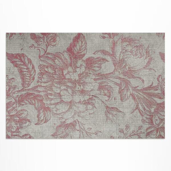 Covor de vinil Motiv floral de epocă îmbătrânit