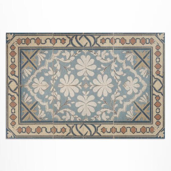 Covor de vinil Motive florale geometrice în stil retro