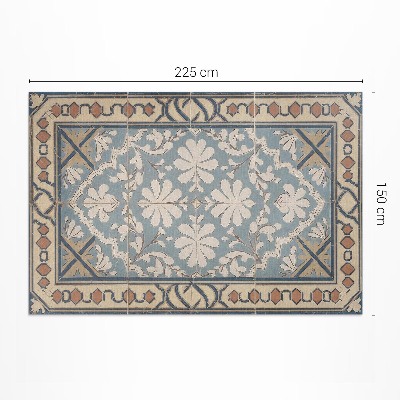 Covor de vinil Motive florale geometrice în stil retro