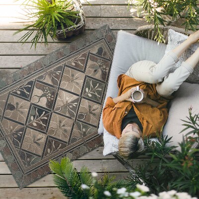 Covor interior din vinil Geometrie elegantă pe plăci vintage
