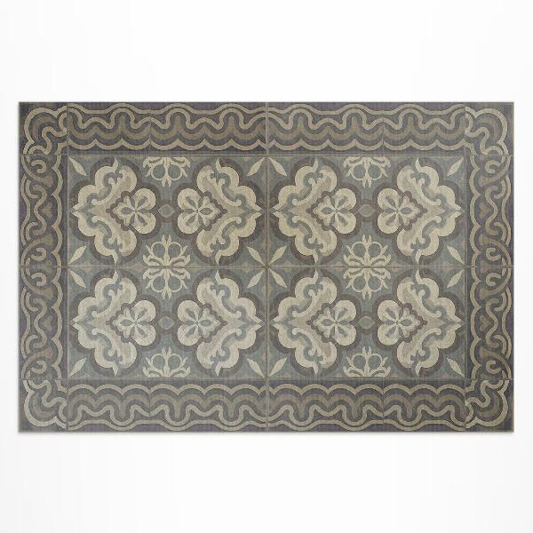 Covor de vinil acasă Geometrie rustică pe plăci vintage