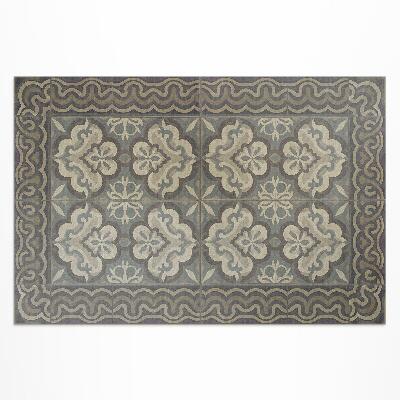Covor de vinil acasă Geometrie rustică pe plăci vintage
