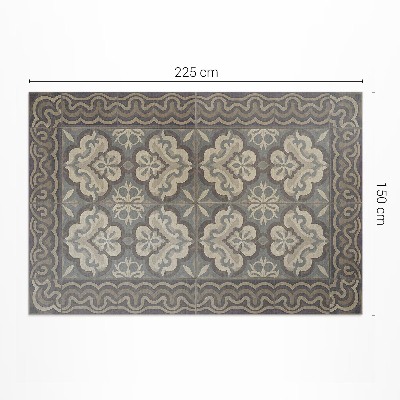 Covor de vinil acasă Geometrie rustică pe plăci vintage