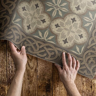 Covor interior din vinil Plăci retro cu aranjamente geometrice