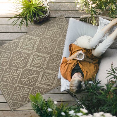Covor de vinil acasă Inspirație retro în stil aztec