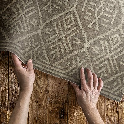 Covor de vinil acasă Inspirație retro în stil aztec