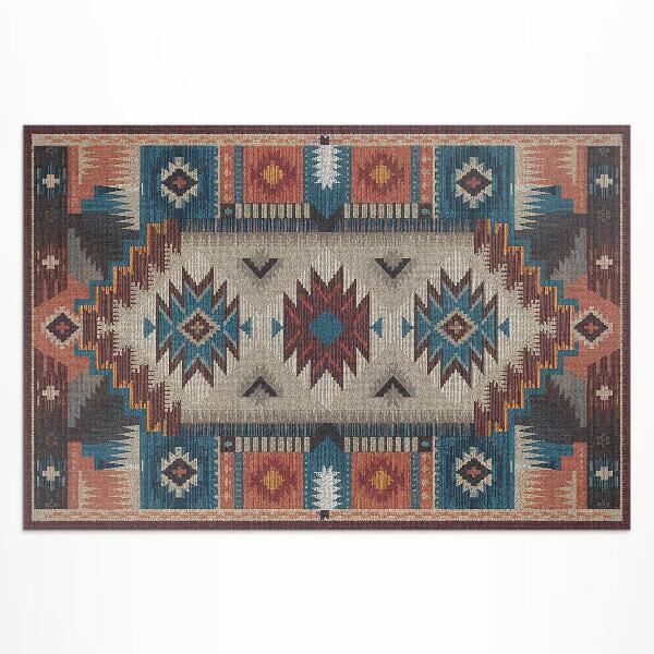 Covor interior din vinil Compoziții simetrice în spirit aztec
