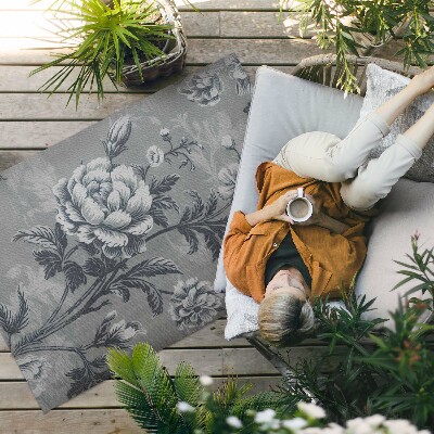 Covor de vinil acasă Tonuri pământii cu model botanic