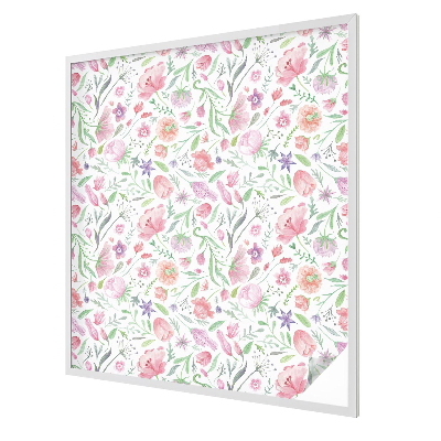 Model floral Folie geam să nu se vadă din exterior