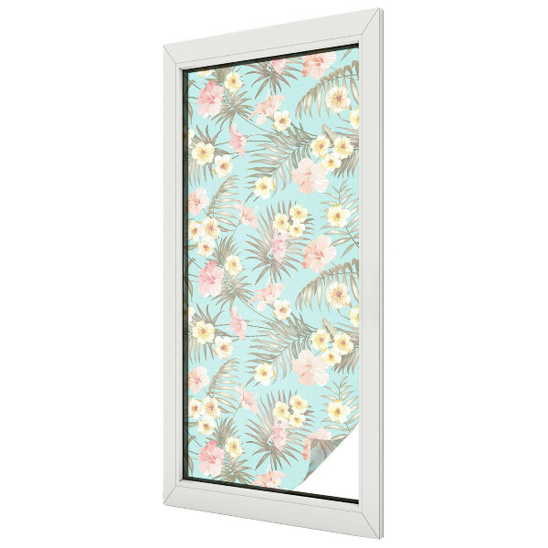 Model tropical Folie opacă geam cu model vitraliu