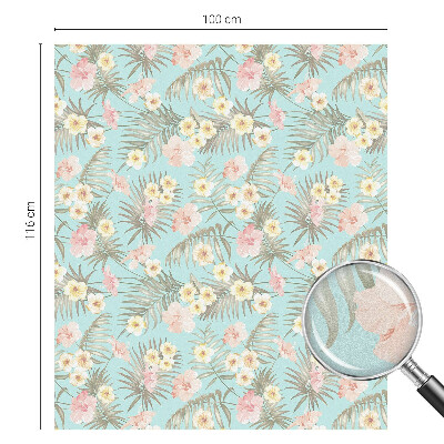 Model tropical Folie opacă geam cu model vitraliu